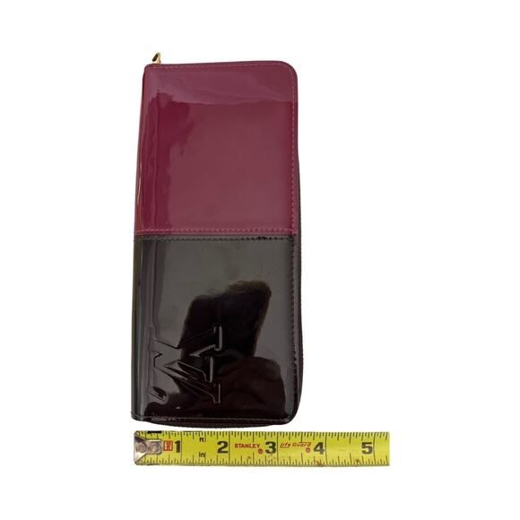 Louis Vuitton Vernis Clemence Wallet Magenta Brown Patent Leather With Dustbag - Picture 12 of 15